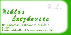 miklos latzkovits business card